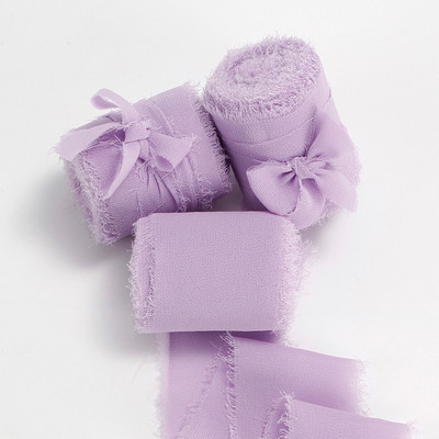 Rankų darbo šifono juostelė, šilko primenanti juostelė Vestuvių kvietimų įvyniojimas puokštės Medžiaginės juostelės Gimtadienio dekoracijos Dovanos