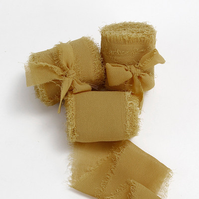 Rankų darbo šifono juostelė, šilko primenanti juostelė Vestuvių kvietimų įvyniojimas puokštės Medžiaginės juostelės Gimtadienio dekoracijos Dovanos