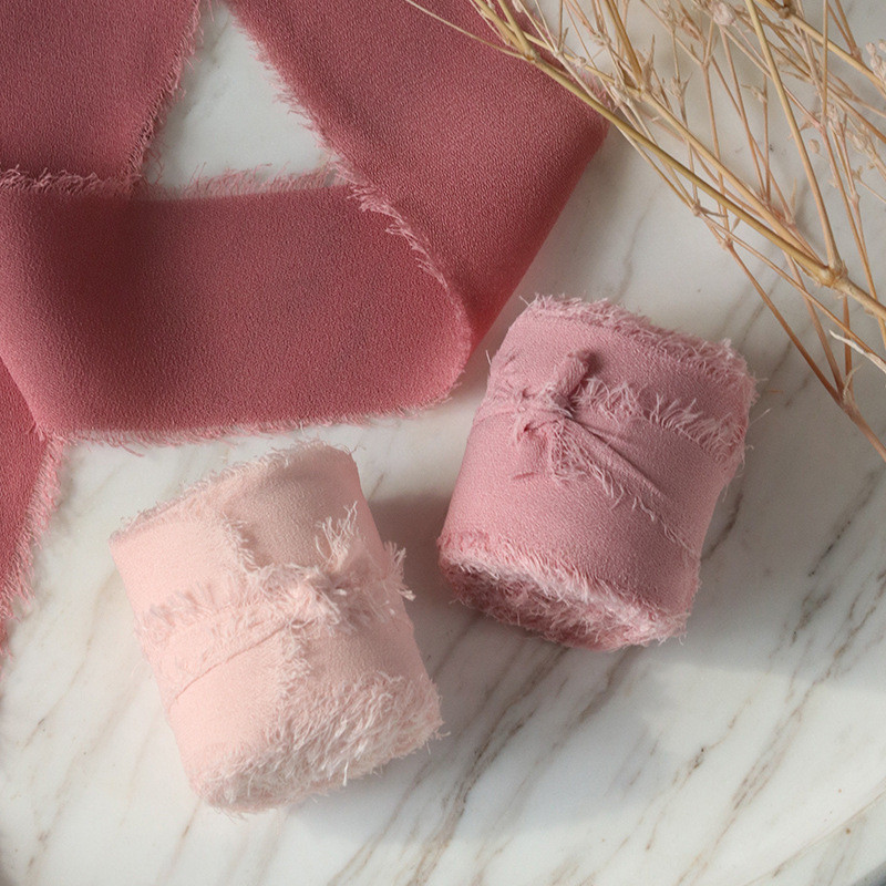 Rankų darbo šifono juostelė, šilko primenanti juostelė Vestuvių kvietimų įvyniojimas puokštės Medžiaginės juostelės Gimtadienio dekoracijos Dovanos