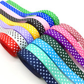 5 γιάρδες 10 15 20 κορδέλα 25 χιλιοστών Διακοσμητικός γάμος Εκτύπωση τελείες Grosgrain Κορδέλα Συσκευασία δώρου Φιόγκοι μαλλιών DIY Χριστουγεννιάτικη κορδέλα