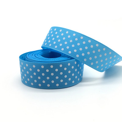 5 γιάρδες 10 15 20 κορδέλα 25 χιλιοστών Διακοσμητικός γάμος Εκτύπωση τελείες Grosgrain Κορδέλα Συσκευασία δώρου Φιόγκοι μαλλιών DIY Χριστουγεννιάτικη κορδέλα