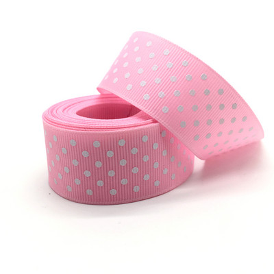 5 γιάρδες 10 15 20 κορδέλα 25 χιλιοστών Διακοσμητικός γάμος Εκτύπωση τελείες Grosgrain Κορδέλα Συσκευασία δώρου Φιόγκοι μαλλιών DIY Χριστουγεννιάτικη κορδέλα