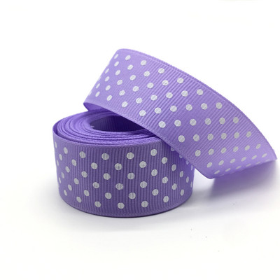 5 γιάρδες 10 15 20 κορδέλα 25 χιλιοστών Διακοσμητικός γάμος Εκτύπωση τελείες Grosgrain Κορδέλα Συσκευασία δώρου Φιόγκοι μαλλιών DIY Χριστουγεννιάτικη κορδέλα