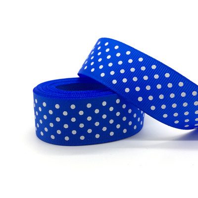 5 γιάρδες 10 15 20 κορδέλα 25 χιλιοστών Διακοσμητικός γάμος Εκτύπωση τελείες Grosgrain Κορδέλα Συσκευασία δώρου Φιόγκοι μαλλιών DIY Χριστουγεννιάτικη κορδέλα