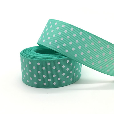 5 γιάρδες 10 15 20 κορδέλα 25 χιλιοστών Διακοσμητικός γάμος Εκτύπωση τελείες Grosgrain Κορδέλα Συσκευασία δώρου Φιόγκοι μαλλιών DIY Χριστουγεννιάτικη κορδέλα