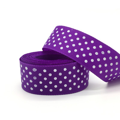 5 γιάρδες 10 15 20 κορδέλα 25 χιλιοστών Διακοσμητικός γάμος Εκτύπωση τελείες Grosgrain Κορδέλα Συσκευασία δώρου Φιόγκοι μαλλιών DIY Χριστουγεννιάτικη κορδέλα