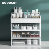 Aplauzuma organizators atvilktnes Juvelierizstrādājumu konteiners grima futrālis grima otu turētājs organizators kastīte plastmasas kosmētikas uzglabāšanas kastīte