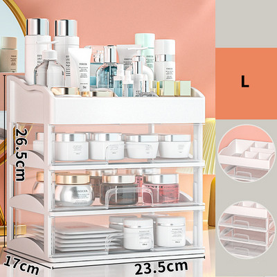 Aplauzuma organizators atvilktnes Juvelierizstrādājumu konteiners grima futrālis grima otu turētājs organizators kastīte plastmasas kosmētikas uzglabāšanas kastīte