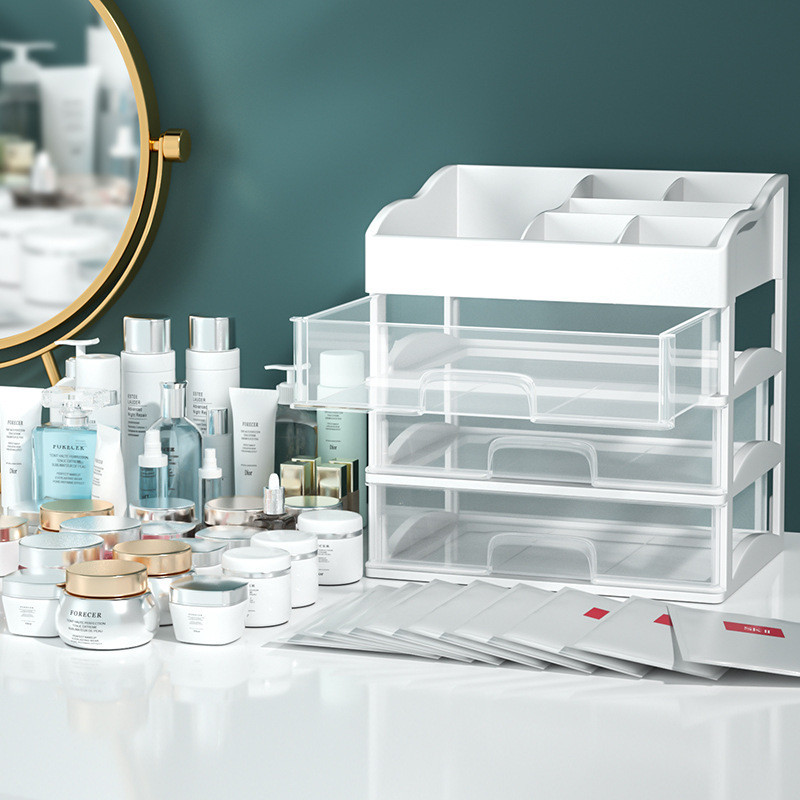 Aplauzuma organizators atvilktnes Juvelierizstrādājumu konteiners grima futrālis grima otu turētājs organizators kastīte plastmasas kosmētikas uzglabāšanas kastīte