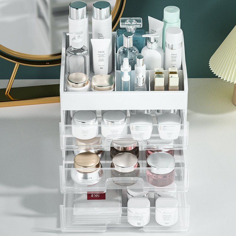 Aplauzuma organizators atvilktnes Juvelierizstrādājumu konteiners grima futrālis grima otu turētājs organizators kastīte plastmasas kosmētikas uzglabāšanas kastīte