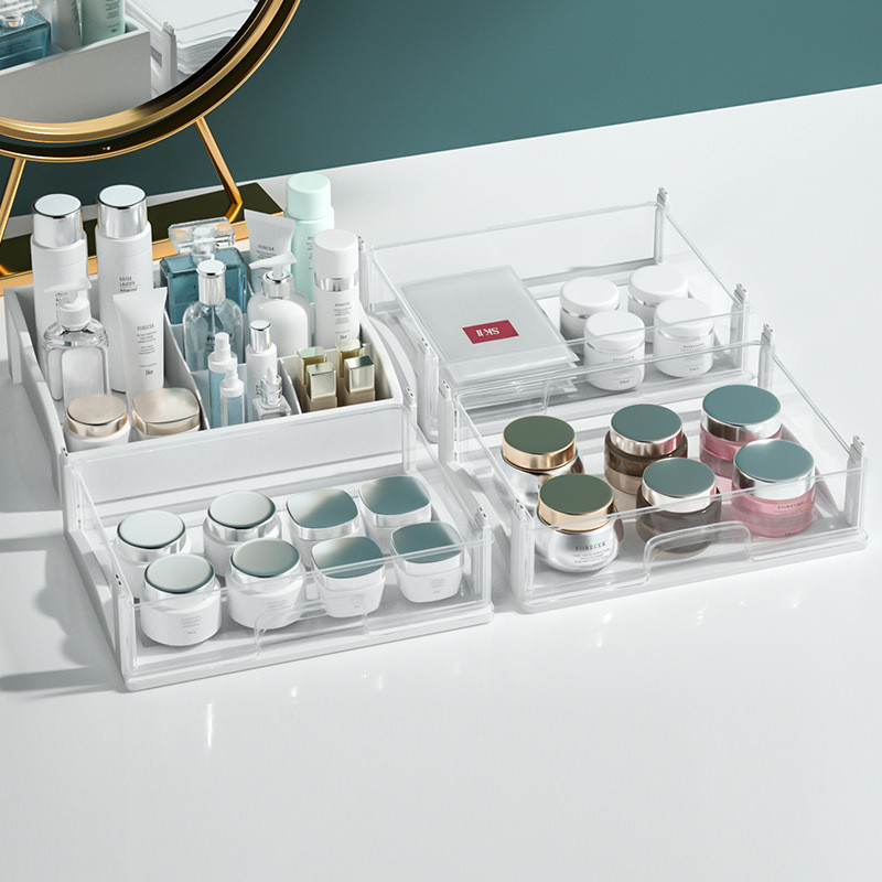 Aplauzuma organizators atvilktnes Juvelierizstrādājumu konteiners grima futrālis grima otu turētājs organizators kastīte plastmasas kosmētikas uzglabāšanas kastīte