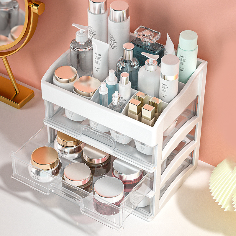 Aplauzuma organizators atvilktnes Juvelierizstrādājumu konteiners grima futrālis grima otu turētājs organizators kastīte plastmasas kosmētikas uzglabāšanas kastīte