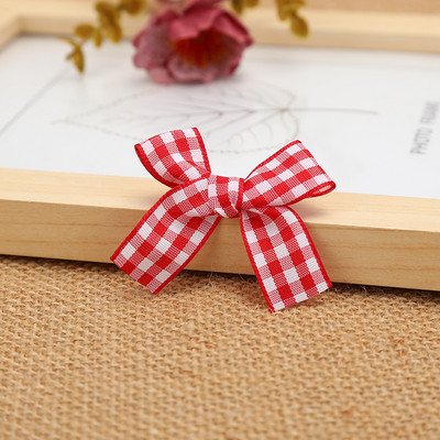 50gab 3*4cm Krāsas Rokas Plaidi Lentes Bowknots DIY Amatniecības pleds Kāzu dāvanu kastīte Dekorācija Amatniecība Apģērba tekstila aksesuāri