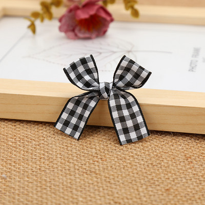 50gab 3*4cm Krāsas Rokas Plaidi Lentes Bowknots DIY Amatniecības pleds Kāzu dāvanu kastīte Dekorācija Amatniecība Apģērba tekstila aksesuāri