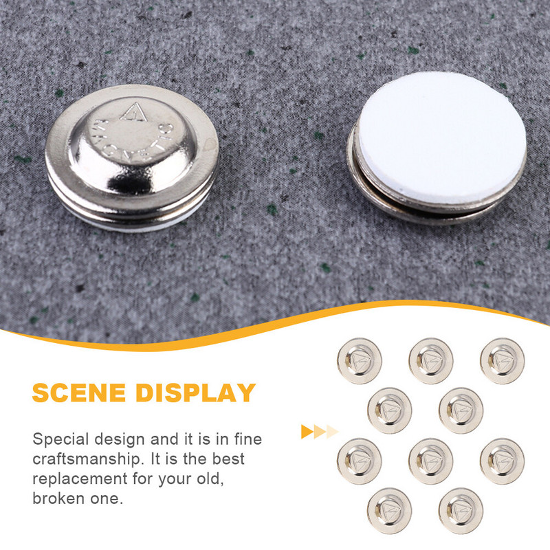 10 pāru magnētiskā maka komplekts, spiedpogas, DIY piespraudes magnēti, apaļas pogas, putuplasta gumija