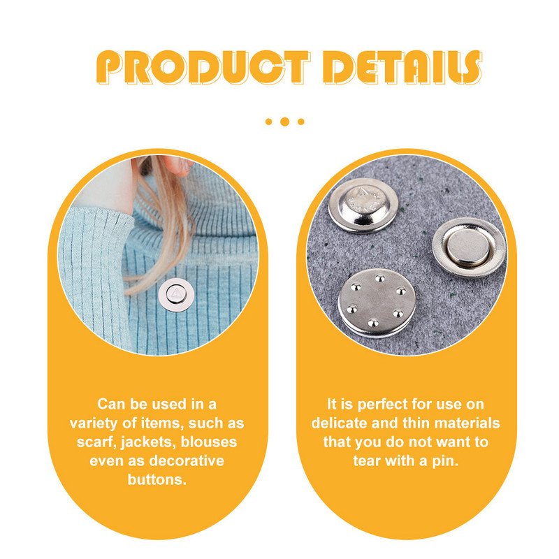 10 pāru magnētiskā maka komplekts, spiedpogas, DIY piespraudes magnēti, apaļas pogas, putuplasta gumija