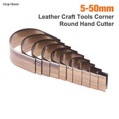 1 vnt. 5-50 mm odiniai amatų įrankiai kampinis apvalus rankinis pjoviklis, odinis rankų darbo amatų įrankiai, perforavimo rankų diržo kraštas ovalios formos