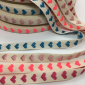 Sarža kokvilnas lente lureksa sirds, 1,6 cm 5 g. Paredzēts, ar rokām darināts, amatniecības dāvana ziedu iesaiņošanai Ziemassvētku kāzu ballīte Lieldienu dekorācija