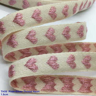 Sarža kokvilnas lente lureksa sirds, 1,6 cm 5 g. Paredzēts, ar rokām darināts, amatniecības dāvana ziedu iesaiņošanai Ziemassvētku kāzu ballīte Lieldienu dekorācija