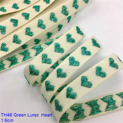 Sarža kokvilnas lente lureksa sirds, 1,6 cm 5 g. Paredzēts, ar rokām darināts, amatniecības dāvana ziedu iesaiņošanai Ziemassvētku kāzu ballīte Lieldienu dekorācija