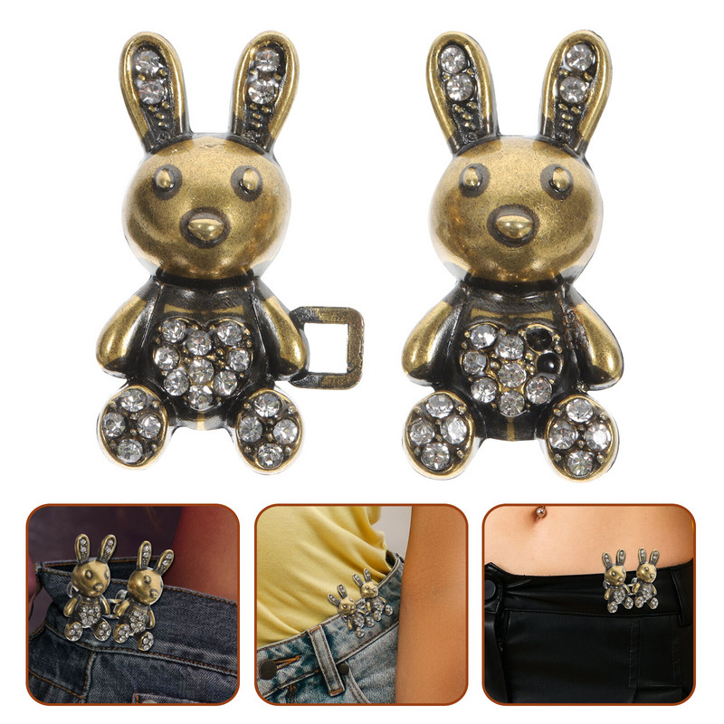 2 pāri vidukļa pogas bikšu saspraudes vaļīgi džinsi lielas izmaiņas dekoratīvās pogas, sakausējums, savilkšanas spriegotājs kovbojs