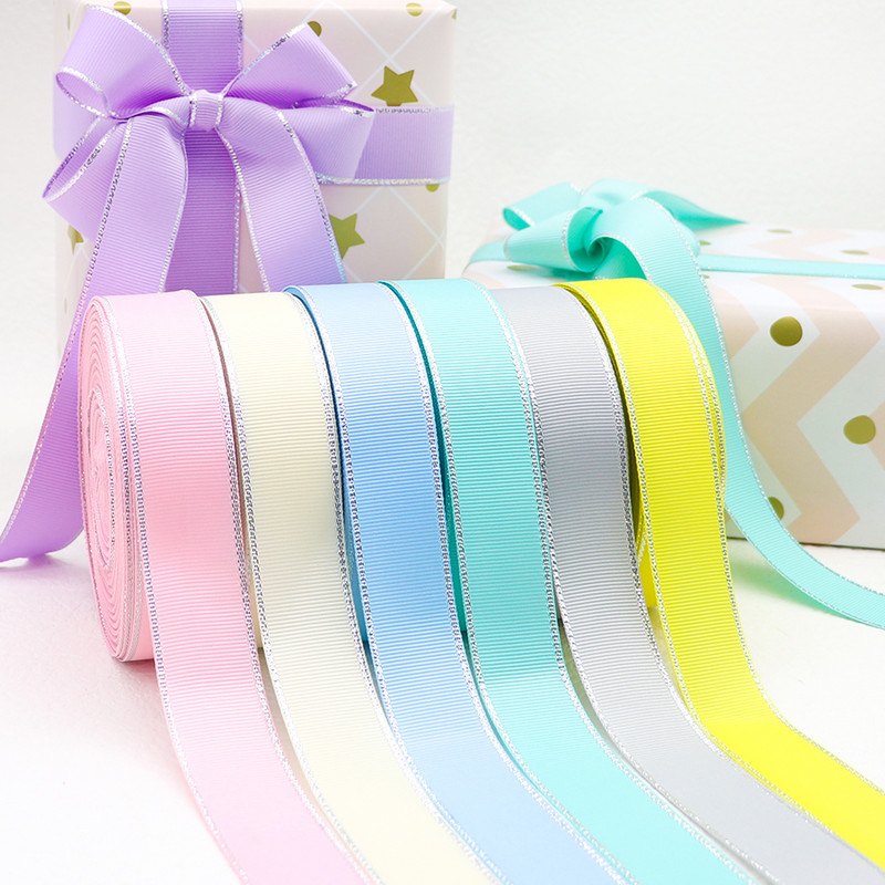 5 jards/lote 9 mm/25 mm/38 mm Grosgrain lente Ziemassvētkiem vienkrāsains poliestera dzimšanas dienas kūka Grosgrain mīksta lente YM17072802