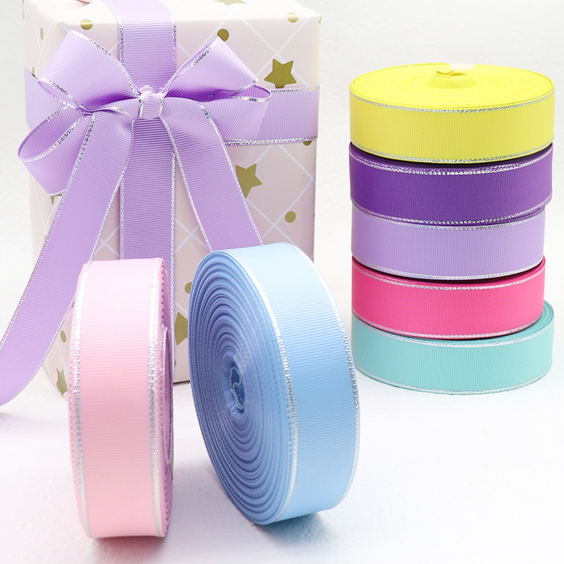 5 jards/lote 9 mm/25 mm/38 mm Grosgrain lente Ziemassvētkiem vienkrāsains poliestera dzimšanas dienas kūka Grosgrain mīksta lente YM17072802