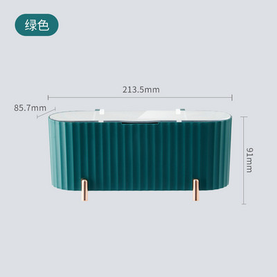 Galda kosmētikas uzglabāšanas kastīte Putekļu necaurlaidīgs aplauzums vates tamponiem Skaistumkopšanas olu turētājs vannas istabas rotaslietu organizators