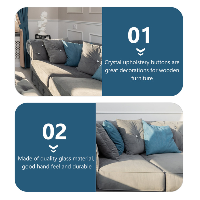 30 vnt mygtukų deimantinio dekoro krištolo sagos galvūgalio metalo apmušalų sofos stiklas