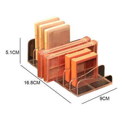 Acu ēnu paletes organizators Acu pūderu uzglabāšanas paplāte Kosmētikas plaukts Aplauzuma rīki Nodalījuma turētājs Sieviešu kosmētikas organizators