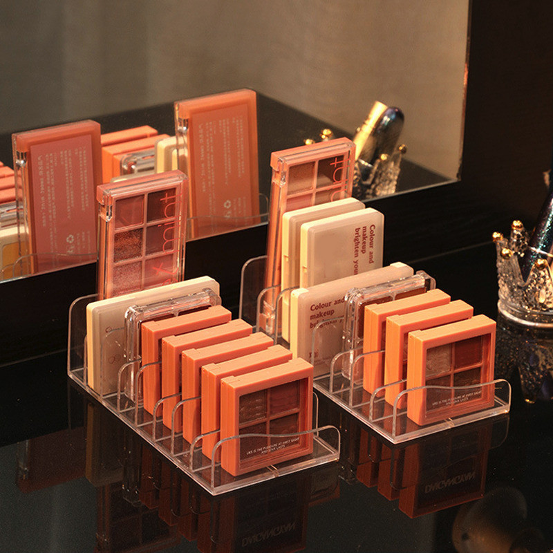 Acu ēnu paletes organizators Acu pūderu uzglabāšanas paplāte Kosmētikas plaukts Aplauzuma rīki Nodalījuma turētājs Sieviešu kosmētikas organizators