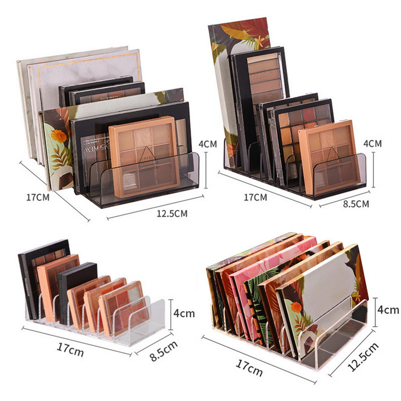 Acu ēnu paletes organizators Acu pūderu uzglabāšanas paplāte Kosmētikas plaukts Aplauzuma rīki Nodalījuma turētājs Sieviešu kosmētikas organizators