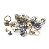 10 σετ ορειχάλκινη μπαλίτσα 8/9 χιλιοστών με καρφιά με καρφιά με καρφιά καρφιά με στρογγυλή κεφαλή αιχμές Αιχμές Δερμάτινη χειροτεχνική θήκη τηλεφώνου Διακόσμηση DIY