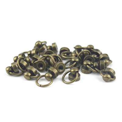 10 σετ ορειχάλκινη μπαλίτσα 8/9 χιλιοστών με καρφιά με καρφιά με καρφιά καρφιά με στρογγυλή κεφαλή αιχμές Αιχμές Δερμάτινη χειροτεχνική θήκη τηλεφώνου Διακόσμηση DIY