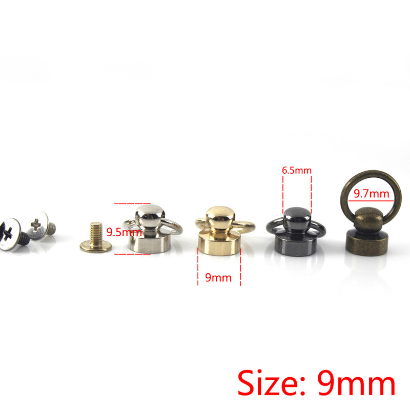 10 σετ ορειχάλκινη μπαλίτσα 8/9 χιλιοστών με καρφιά με καρφιά με καρφιά καρφιά με στρογγυλή κεφαλή αιχμές Αιχμές Δερμάτινη χειροτεχνική θήκη τηλεφώνου Διακόσμηση DIY