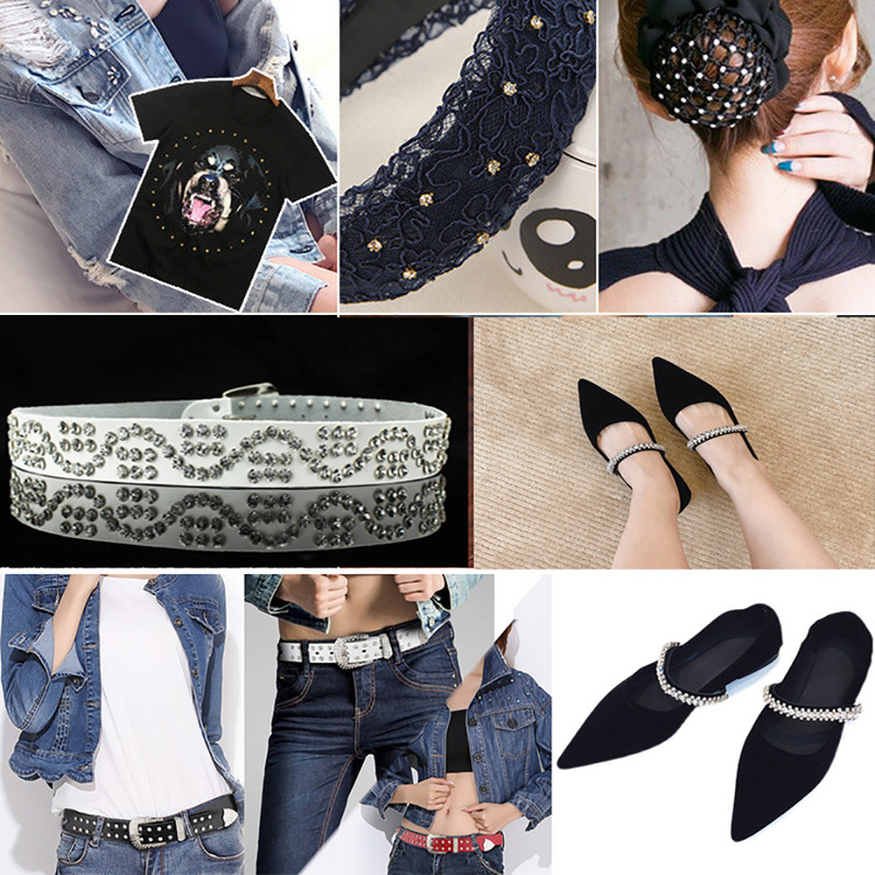 20 комплекта 8 мм 10 мм кристали, кристали, нитове, диамантени шипове за кожени изделия Направи си сам чанта за дрехи Моден декор Свредло за стъкло Nai