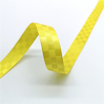 5 jardi 15 mm režģa raksta satīna lente ziedu dāvanu iesaiņošanai kāzu dekorēšanai, DIY