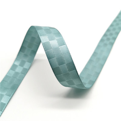 5 jardi 15 mm režģa raksta satīna lente ziedu dāvanu iesaiņošanai kāzu dekorēšanai, DIY