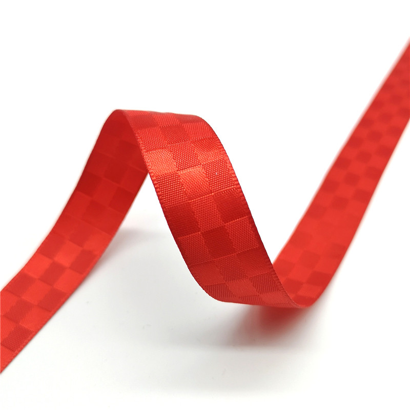 5 jardi 15 mm režģa raksta satīna lente ziedu dāvanu iesaiņošanai kāzu dekorēšanai, DIY