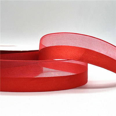 Κορδέλα οργάντζα μισοσατέν 5 υάρδων 25 χιλιοστών για Χριστουγεννιάτικη διακόσμηση γάμου με φιόγκο Χειροποίητες χειροποίητες χειροτεχνίες περιτυλίγματος