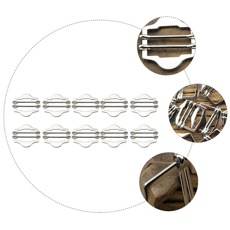 10 gab. Siksnas Sprādzes Metāls Saule Misiņa pogas Plastmasas bīdāmās jostas 0,5X3X3,2CM Aksesuāri Sudraba veste