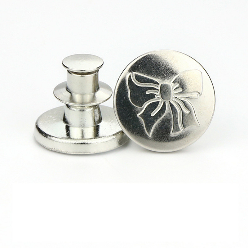 6 τεμ. Στιγμιαία κουμπιά Μεταλλικό κλιπ αποσπώμενο παντελόνι με ζώνη καουμπόη