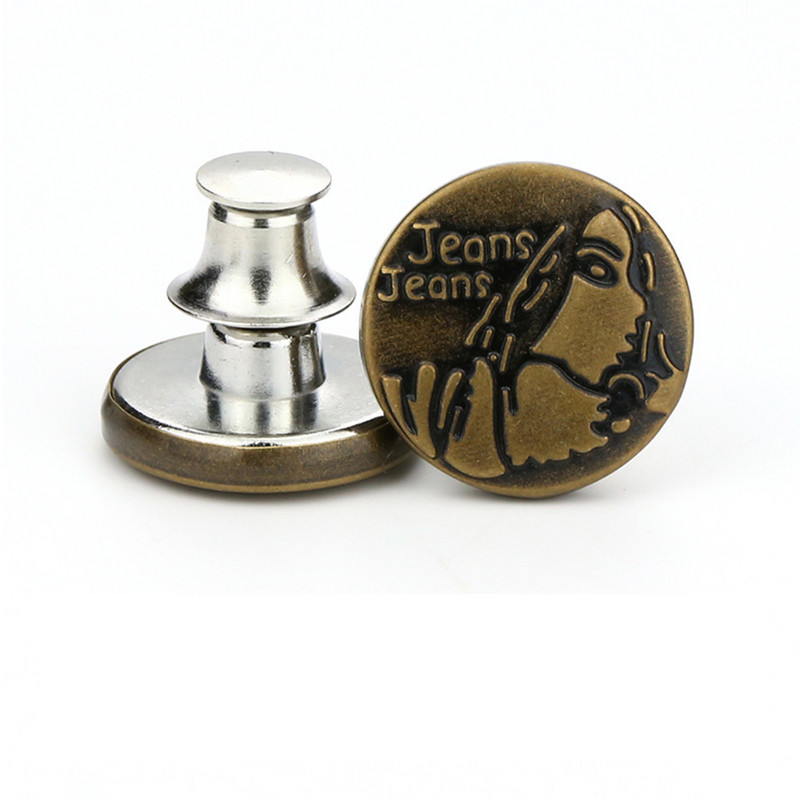 6 τεμ. Στιγμιαία κουμπιά Μεταλλικό κλιπ αποσπώμενο παντελόνι με ζώνη καουμπόη