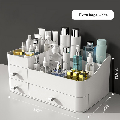 Συρτάρι μεγάλης χωρητικότητας Organizer μακιγιάζ μπάνιου Κουτί αποθήκευσης μακιγιάζ Γυναικεία περιποίηση δέρματος Τραπέζι ντυσίματος καλλυντικά κραγιόν Θήκη ομορφιάς
