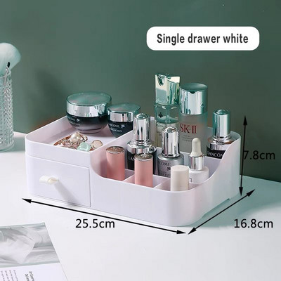 Συρτάρι μεγάλης χωρητικότητας Organizer μακιγιάζ μπάνιου Κουτί αποθήκευσης μακιγιάζ Γυναικεία περιποίηση δέρματος Τραπέζι ντυσίματος καλλυντικά κραγιόν Θήκη ομορφιάς