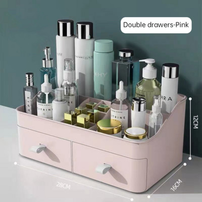 Συρτάρι μεγάλης χωρητικότητας Organizer μακιγιάζ μπάνιου Κουτί αποθήκευσης μακιγιάζ Γυναικεία περιποίηση δέρματος Τραπέζι ντυσίματος καλλυντικά κραγιόν Θήκη ομορφιάς
