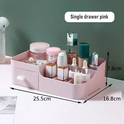 Συρτάρι μεγάλης χωρητικότητας Organizer μακιγιάζ μπάνιου Κουτί αποθήκευσης μακιγιάζ Γυναικεία περιποίηση δέρματος Τραπέζι ντυσίματος καλλυντικά κραγιόν Θήκη ομορφιάς