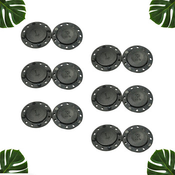 6 ζεύγη πορτοφόλια κούμπωμα για κούμπωμα κούμπωμα κούμπωμα πορτοφόλι Ράψτε κουμπώματα κουμπώματα μαύρη μπλούζα για ράψιμο ρούχων χειροτεχνίας