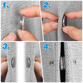 3 чифта магнити за завеси Копчета Пердеи Магнитни закопчалки Предотвратяват изтичането на светлина Магнитни закопчалки