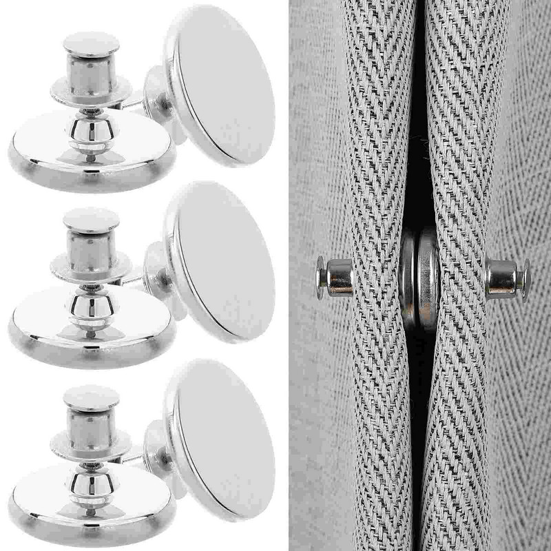 3 pāri aizkaru magnētu pogas, drapērijas magnētiskās aizdares neļauj gaismai izplūst magnētiskās aizdares